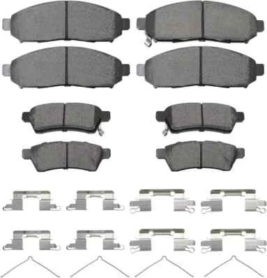 Juego de pastillas de freno delanteras traseras cerámicas compatibles con Nissan Frontier 2005-2018, Foto 1 de 4