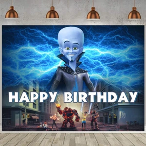 Megamind Party Decor Backdrop Banner Poster Vinyl Birthday Gift Party Supplies - Picture 1 of 5