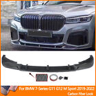 For 2019-22 BMW 7 Series G11 G12 M Sport Front Lip Splitter R Style Carbon Fiber