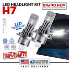 Plug&Play H7 Led Headlight High Low Beam Bulbs 30000Lm 6000K 120W White W/ Fan