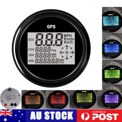 85mm Digital GPS Speedometer 0~999 MPH Knots Km/h For Car Boat Truck - image 1 of 4