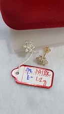 18K Saudi Gold 1.2g Flower Stud Earrings
