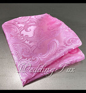 NEW PAISLEY Pocket Square Handkerchief Hankie Only 43 colors Party Prom Wedding