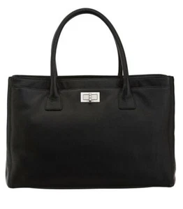 Chanel Shopping Bag Cerf Caviar Black Leather Tote - Picture 1 of 11