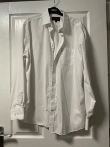 M&S Collection Men's White Long Sleeve Shirt Size 17 - Picture 1 of 6
