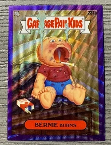 2023 MÜLL EIMER KINDER CHROM 6 LILA WELLENREFRAKTOR 231b BERNIE BURNS /250 - Bild 1 von 3