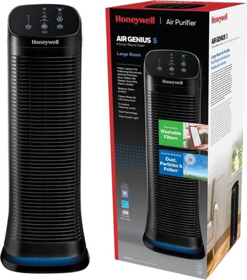 Honeywell AirGenius 5 HFD320 Air Purifier Black Washable Filter 250 Sq Ft - Image 1 of 4