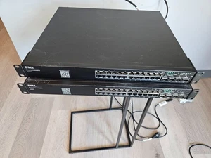 LOTS OF TWO (2)Dell PowerConnect 6224 24-Port SFP Gigabit Managed Network Switch - Picture 1 of 4