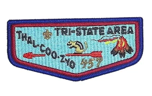 Thal-Coo-Zyo Lodge 457 Tri-State Area WV S8b pb Mrg2014 Flap BLU Bdr - Picture 1 of 2