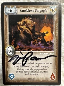 🗿 Warlord CCG - Artist Signed - Jim Pavelec - Dwarf: Sandstone Gargoyle - Picture 1 of 5