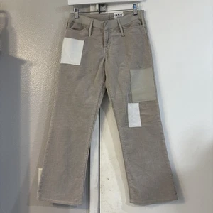 Levi’s Corduroy Pants Leather Patchwork Made In Italy Big E White Tag 28X32 - Picture 1 of 12