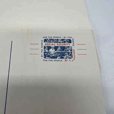 Lot of 25 US 4 Cent Postal Cards Postcards Unused 1964 Social Security - Image 1 of 3