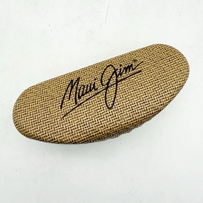 Estuche rígido para gafas de sol Maui Jim grande concha de almeja cesta de paja estuche tejido de colección Foto 1 de 4