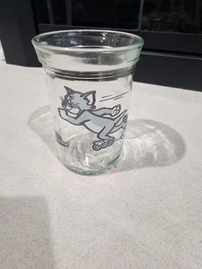 Ancien pot à gelée / verre à jus Welch’s Tom & Jerry 1990, patin à roulettes Tom - Photo 1/7