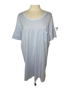 Hanro Lingerie Nightgown Nightshirt Cotton  Short Sleeve Womens XL Lilac Purple - Picture 1 of 8