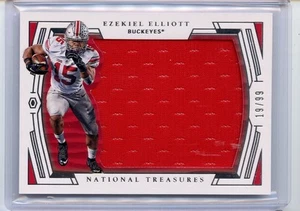 Ezekiel Elliott 2020 Panini National Treasures Collegiate Silhouettes 19/99 #55 - Picture 1 of 2
