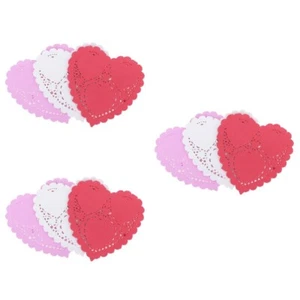 3 Pack Tortenunterlage Kuchenbretter Tablett Herzen Goldene Papierdeckchen - Bild 1 von 12