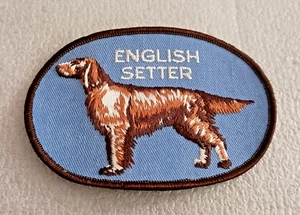 Patch giacca vintage setter inglese razza cane Kennel Show nuova NOS anni 70 - Foto 1 di 3