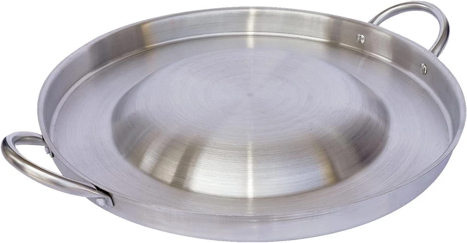 New 21.5" Large Stainless Steel Mexican Convex Comal Bola Comal Deep Frying Bowl