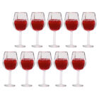  10 Pcs Mini Drinks Miniature Wine Bottles Dollhouse Glass Glasses