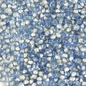 223 28 *** 50 alte Strasssteine (60er Jahre) konischer Boden 2,8 mm - BLAU - Bild 1 von 2