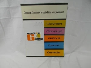 Es gibt 5 in '64 1964 Chevy Chevrolet Verkaufsprospekt Corvette Chevelle - 8K1 - Bild 1 von 8