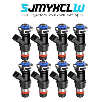 Nuevos inyectores de combustible 8 piezas 25317628 aptos para GMC Yukon XL 1500 V8 5,3 2003-2006 Foto 1 de 4