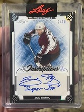 2023 Leaf Ultimate Hockey Inscriptions Joe Sakic “Super Joe” /10