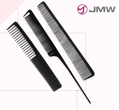 JMW Carbon Professional Made in KOREA Hair Cut Comb 3 pcs SET