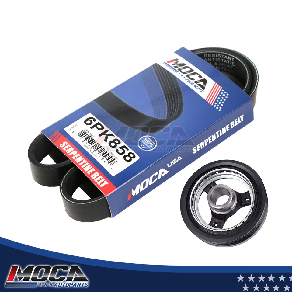 Kit de correa serpentina equilibradora armónica para Honda Civic 2001-2005 1,7 L l4 GAS SOHC Foto 1 de 4