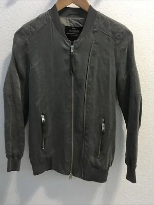 Chaqueta bomber ligera gris ahumado All Saints Beaufort para mujer talla 4 (nueva sin etiquetas) Foto 1 de 4