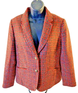 Giacca blazer talbots donna aberdeen Houndstooth doppio bottoni taglia8 misto lana - Foto 1 di 18