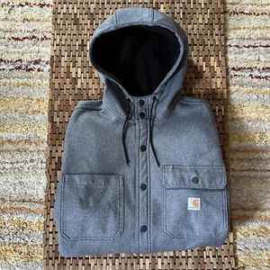 Carhartt Men's Rain Defender Relaxed Fit Heavyweight Hooded Shirt Jacket Medium - Picture 1 of 4