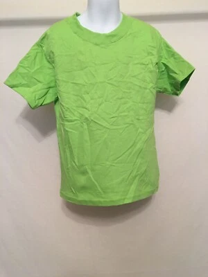 hanes boy's beefy t short sleeve shirt lime green Xs 2-4 - Image 1 of 2