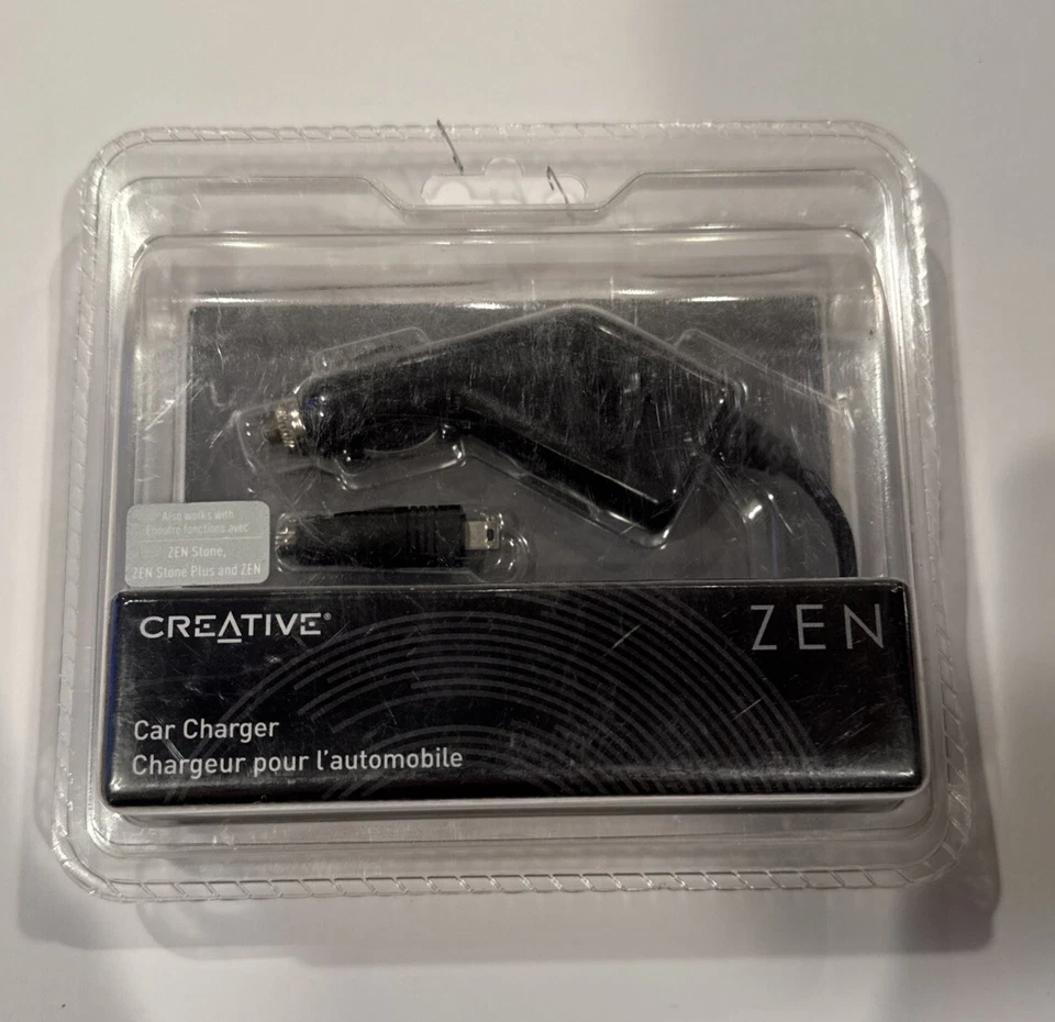 Creative Zen Zen Stone Stone Car Charger New OEM - Image 1 of 2