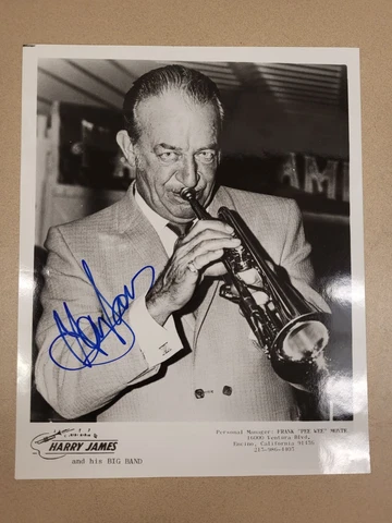 Harry James American Musician Hand Autographed 8"x10" Black And White Photograph Cover