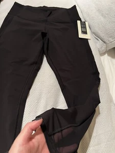 NEW Lululemon Featherlight Tight Mesh Side Panel 12 Black NWT 7/8 Pant - Bild 1 von 7