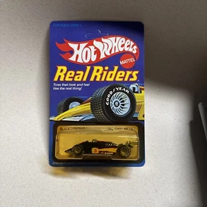 Vintage Hot Wheels Black Lightning Real Riders #9544  Bubble Cracked - Picture 1 of 10