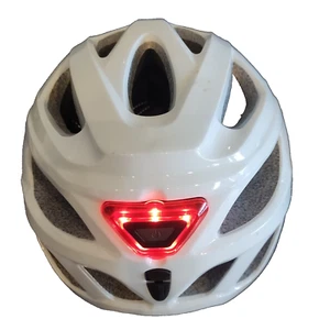 Krewe Freetown Bike Helmut white with red rear blinker Model FTC19 53-60 cm - Picture 1 of 7