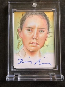 STAR WARS DAISY RIDLEY SKETCHAGRAPH AUTOGRAPH SKETCH CARD REY OFFICIAL PIX 1/1 ! - Picture 1 of 2
