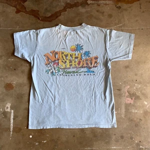 70s VINTAGE LIGHTNING BOLT USA NORTH SHORE HAWAII T-SHIRT SZ L SURFING SURFER - Picture 1 of 12