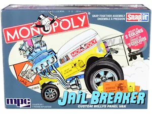 SKILL 1 SNAP MODEL KIT WILLYS PANEL VAN JAIL BREAKER MONOPOLY 1/25 MPC MPC946 M - Picture 1 of 4