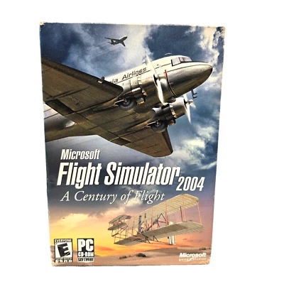MICROSOFT FLIGHT SIMULATOR 2004 A CENTURY OF FLIGHT PC GAME 4 CD ROM VINTAGE - Image 1 of 4