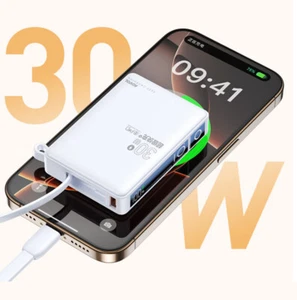 10000mAh Power Bank 30W USB-C Cargadores 3 Puertos Batería Para iPhone Xiaomi - Imagen 1 de 11