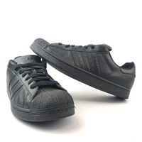 black shell toe adidas kids