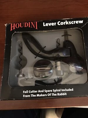 Houdini Lever Corkscrew Foil Cutter And Spare Spiral Included - Image 1 of 4
