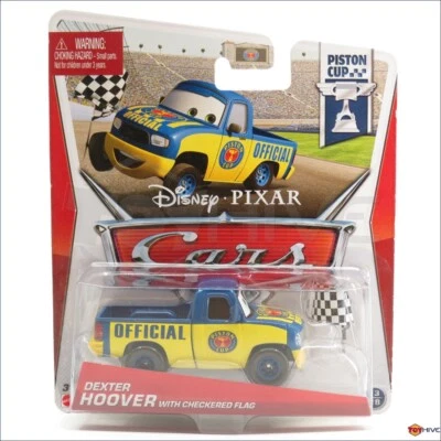 Disney Pixar Cars Dexter Hoover w/ flag Piston Cup Collection 2013 Mattel #13/18 - Image 1 of 2