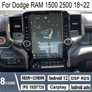 13.6" Android Navigation Car Gps Stereo For Dodge Ram 1500 2500 18~22 8+128g - Picture 1 of 12