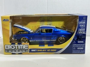 JADA BIGTIME BTM 1967 SHELBY GT500 BLUE 1:24 DIECAST MODEL #97 - Picture 1 of 7