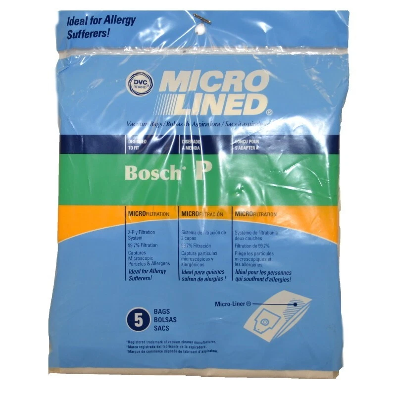 DVC Microlined Canister Vacuum Bags Designed To Fit Bosch Type P Canister Vacuum - Image 1 of 1